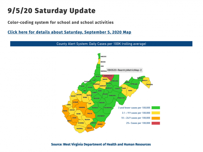 School to start as scheduled Tuesday in Northern Panhandle; Brooke County yellow, all other local counties green